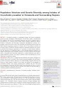 Cover page: Population Structure and Genetic Diversity among Isolates of Coccidioides posadasii in Venezuela and Surrounding Regions