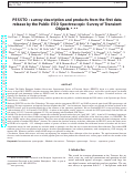 Cover page: PESSTO: survey description and products from the first data release by the Public ESO Spectroscopic Survey of Transient Objects⋆⋆⋆