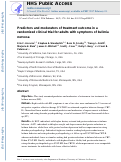 Cover page: Predictors and Moderators of Treatment Outcome in a Randomized Clinical Trial for Adults With Symptoms of Bulimia Nervosa