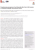 Cover page: Pseudomonas aeruginosa Can Diversify after Host Cell Invasion to Establish Multiple Intracellular Niches