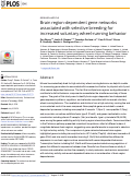 Cover page: Brain region-dependent gene networks associated with selective breeding for increased voluntary wheel-running behavior