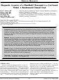 Cover page: Diagnostic Accuracy of a Handheld Ultrasound vs a Cart-based Model: A Randomized Clinical Trial