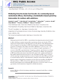 Cover page: Mothering from the Inside Out: Results of a community-based randomized efficacy trial testing a mentalization-based parenting intervention for mothers with addictions.