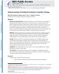 Cover page: Patient learning of treatment contents in cognitive therapy