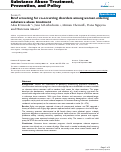 Cover page: Brief screening for co-occurring disorders among women entering substance abuse treatment