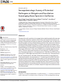 Cover page: Seroepidemiologic Survey of Potential Pathogens in Obligate and Facultative Scavenging Avian Species in California