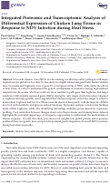 Cover page: Integrated Proteomic and Transcriptomic Analysis of Differential Expression of Chicken Lung Tissue in Response to NDV Infection during Heat Stress