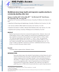 Cover page: Multidimensional Sleep Health and Long-Term Cognitive Decline in Community-Dwelling Older Men.