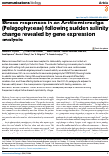 Cover page: Stress responses in an Arctic microalga (Pelagophyceae) following sudden salinity change revealed by gene expression analysis