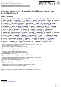 Cover page: Characterization of 30 76Ge enriched Broad Energy Ge detectors for GERDA Phase II