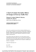 Cover page: A Tool to Evaluate the Safety Effects of Changes in Freeway Traffic Flow