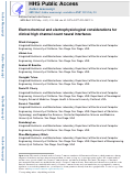 Cover page: Electrochemical and electrophysiological considerations for clinical high channel count neural interfaces