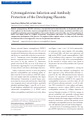 Cover page: Cytomegalovirus infection and antibody protection of the developing placenta.