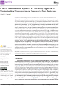 Cover page: Critical Environmental Injustice: A Case Study Approach to Understanding Disproportionate Exposure to Toxic Emissions