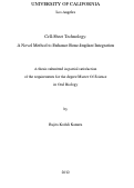 Cover page: Cell-Sheet Technology: A Novel Method To Enhance Bone-Implant Integration