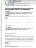 Cover page: High ambient temperature in pregnancy and risk of childhood acute lymphoblastic leukaemia: an observational study.