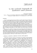 Cover page: Le Alpi occidentali: biogeografia del popolamento umano preistorico