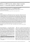 Cover page: Release of ADP from the catalytic subunit of protein kinase A: A molecular dynamics simulation study