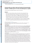 Cover page: Genome-wide association study and functional characterization identifies candidate genes for insulin-stimulated glucose uptake