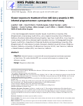 Cover page: Slower response to treatment of iron‐deficiency anaemia in pregnant women infected with HIV: a prospective cohort study