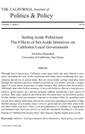 Cover page: Setting Aside Politicians: The Effects of Set-Aside Initiatives on California's Local Governments