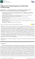 Cover page: Lithium Use during Pregnancy and the Risk of Miscarriage