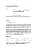 Cover page: GROUND WATER FLOW IN THE GLOBAL HYDROLOGIC CYCLE - PAST, PRESENT, AND FUTURE