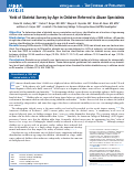 Cover page: Yield of Skeletal Survey by Age in Children Referred to Abuse Specialists