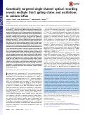 Cover page: Genetically targeted single-channel optical recording reveals multiple Orai1 gating states and oscillations in calcium influx.