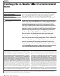 Cover page: Cardiogenic control of affective behavioural state