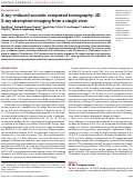 Cover page: X-ray-induced acoustic computed tomography: 3D X-ray absorption imaging from a single view.