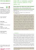 Cover page: Global shifts in mammalian population trends reveal key predictors of virus spillover risk