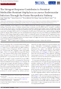 Cover page: The Stringent Response Contributes to Persistent Methicillin-Resistant Staphylococcus aureus Endovascular Infection Through the Purine Biosynthetic Pathway.