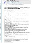 Cover page: Tools to Assess Behavioral and Social Science Competencies in Medical Education