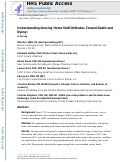 Cover page: Original Research: Understanding Nursing Home Staff Attitudes Toward Death and Dying: A Survey.