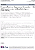 Cover page: Dynamic Retrieval Augmented Generation of Ontologies using Artificial Intelligence (DRAGON-AI).