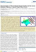 Cover page: Characterization of Photo-Induced Charge Transfer and Hot Carrier Relaxation Pathways in Spinel Cobalt Oxide (Co3O4)