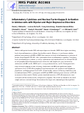 Cover page: Inflammatory cytokines and nuclear factor-kappa B activation in adolescents with bipolar and major depressive disorders