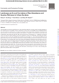 Cover page: Landscape and Local Correlates of Bee Abundance and Species Richness in Urban Gardens