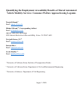 Cover page: Quantifying the employment accessibility benefits of shared automated vehicle mobility services: Consumer welfare approach using logsums