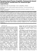 Cover page: Pyrazine-Fused Porous Graphitic Framework-Based Mixed Matrix Membranes for Enhanced Gas Separations