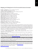 Cover page: Mapping and Taking Stock of the Personal Informatics Literature