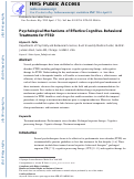 Cover page: Psychological Mechanisms of Effective Cognitive–Behavioral Treatments for PTSD