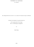 Cover page: Processing information structure: A case study of Contrastive Topics in Estonian