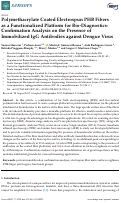 Cover page: Polymethacrylate Coated Electrospun PHB Fibers as a Functionalized Platform for Bio-Diagnostics: Confirmation Analysis on the Presence of Immobilized IgG Antibodies against Dengue Virus