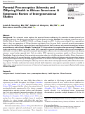 Cover page: Parental Preconception Adversity and Offspring Health in African Americans: A Systematic Review of Intergenerational Studies