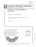 Cover page: ENERGY EFFICIENT WINDOWS PROGRAM. CHAPTER FROM THE ENERGY AND ENVIRONMENT DIVISION ANNUAL REPORT 1979