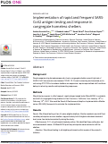 Cover page: Implementation of rapid and frequent SARS-CoV2 antigen testing and response in congregate homeless shelters