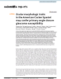 Cover page: Ocular morphologic traits in the American Cocker Spaniel may confer primary angle closure glaucoma susceptibility