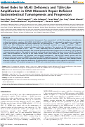 Cover page: Novel Roles for MLH3 Deficiency and TLE6-Like Amplification in DNA Mismatch Repair-Deficient Gastrointestinal Tumorigenesis and Progression